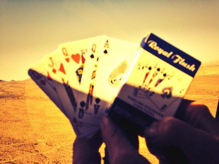 Royal Flush Close Up Card Fan taken in Nevada Desert